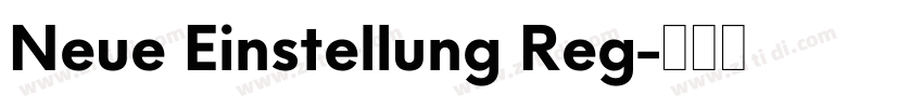 Neue Einstellung Reg字体转换 Neue Einstellung Reg字体转换
